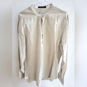 Zara Man Slim Fit Cotton Linen Shirt